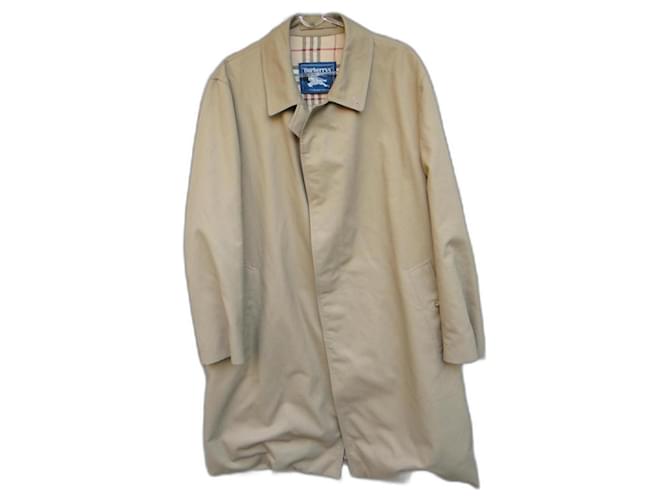 raincoat man Burberry vintage t 56 Light brown Polyester  ref.569204