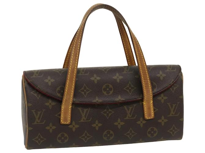 LOUIS VUITTON SONATINE MONOGRAM CANVAS SATCHEL BAG BROWN-DD5696