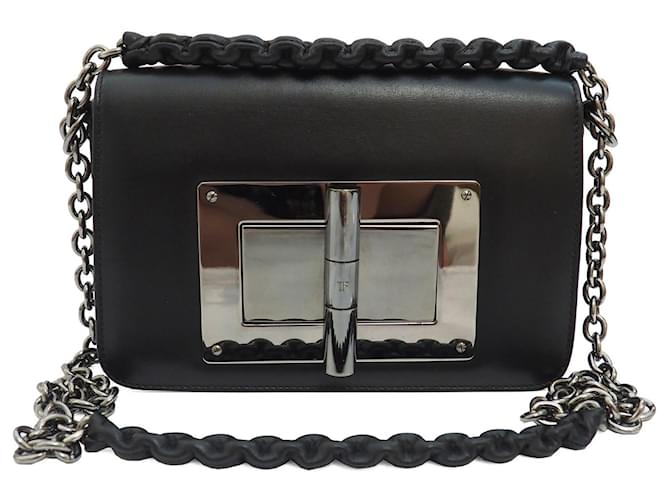 Tom Ford Natalia chain shoulder bag Black Silver hardware Leather  ref.569661 - Joli Closet