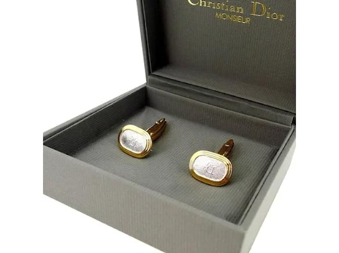 *Christian Dior Gemelli in oro Gold hardware Metallo  ref.569698