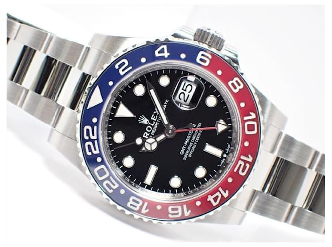 ROLEX GMT Master II rojo bisel azul 126710BLRO Pulsera de ostras para hombre