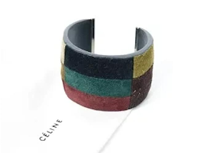 Céline *Celine Leather Bangle [Multi / Silver] [L] Multiple colors  ref.569844