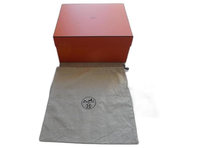 cofanetto completo per borsetta hermès birkin 30cms Arancione  ref.569863