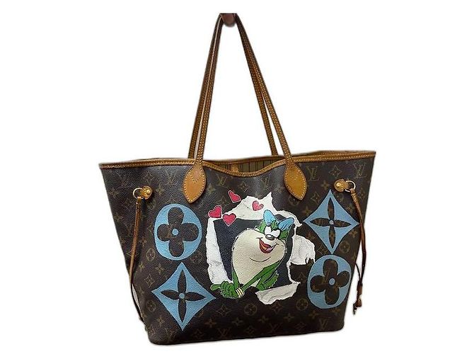 Louis Vuitton Neverfull Multicor Castanho escuro