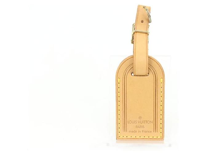 Louis Vuitton Étiquette de bagage en cuir de vachette naturel  ref.569927