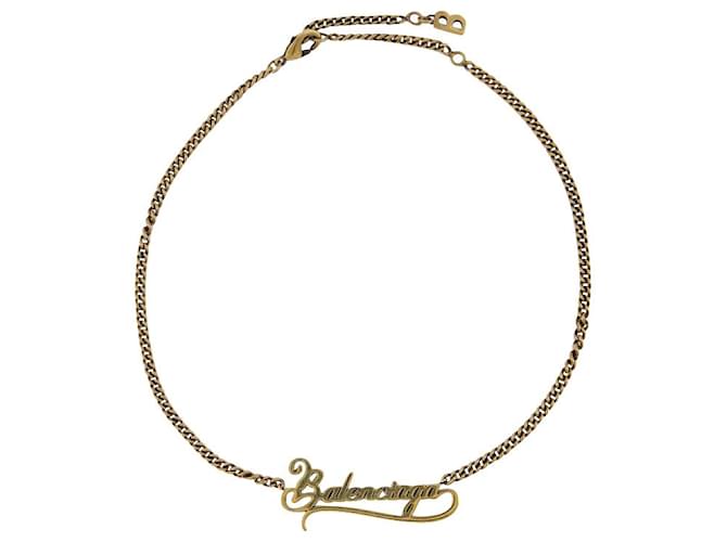 Balenciaga Necklace in Gold-tone brass Golden Metallic  ref.570350