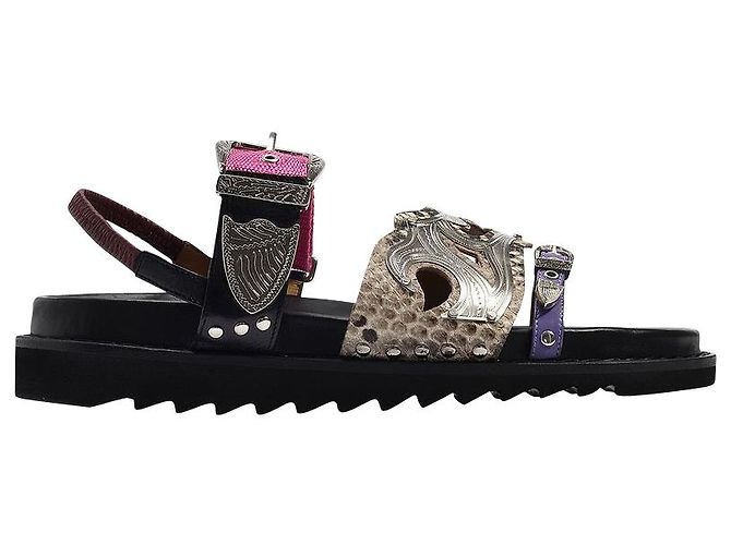 Aj1018 Sandals - Toga Pulla - Black - Leather