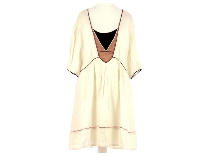 Isabel Marant Robe Viscose Écru  ref.570484