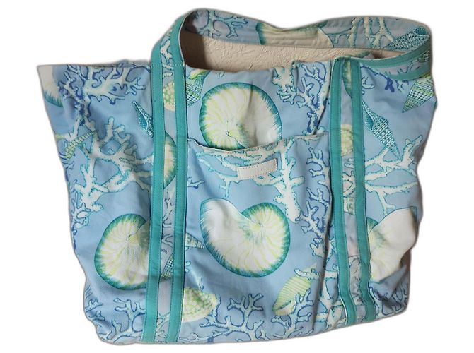 Autre Marque MANUEL CANOVAS Handtasche Weiß Hellgrün Hellblau Stoff