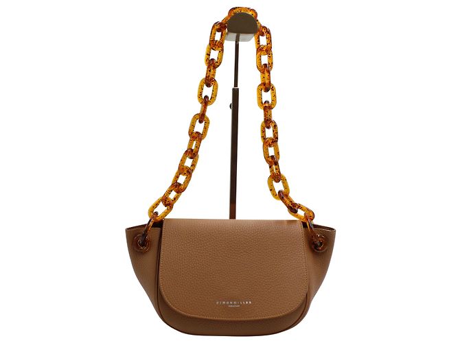 Bolsa de ombro de couro Bend Simon Miller em couro marrom