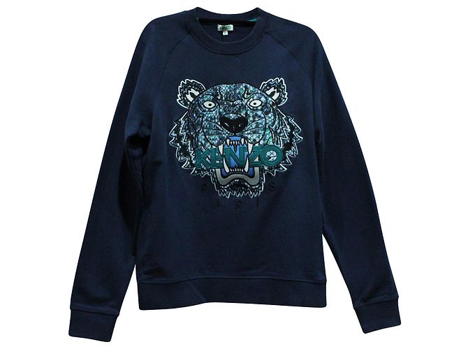 Sudadera Kenzo upperr de algodón azul marino