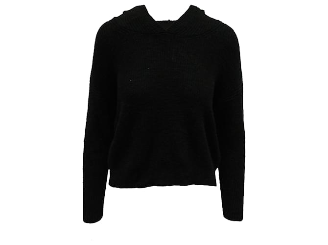 Autre Marque James Perse Hooded Sweater in Black Cotton  ref.570595