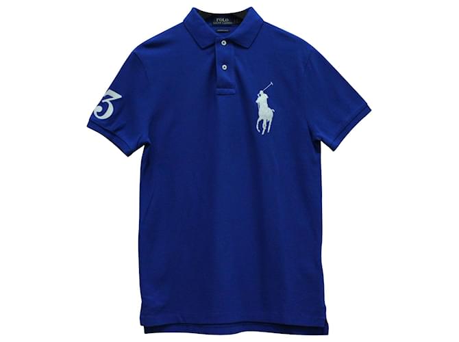 feit ontwerper niettemin Ralph Lauren Big Pony Polo Slim Fit Shirt in Blue Cotton ref.570606 - Joli  Closet