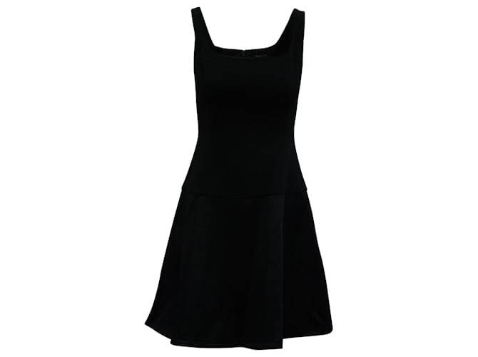 Theory Square Neckline Sleeveless Dress in Black Triacetate Synthetic  ref.570611