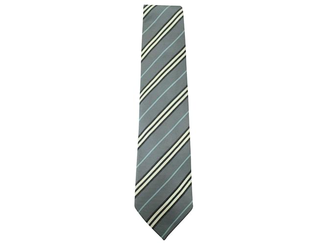 Burberry Cravate Japan Stripe en Soie Multicolore  ref.570614