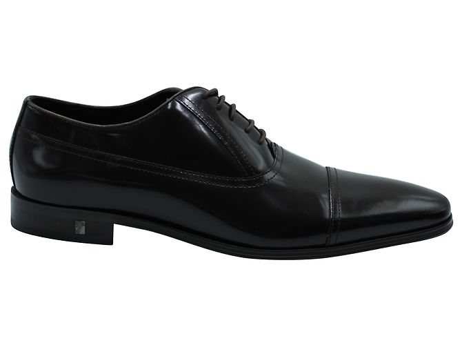 Oxford stringate Versace in pelle marrone
