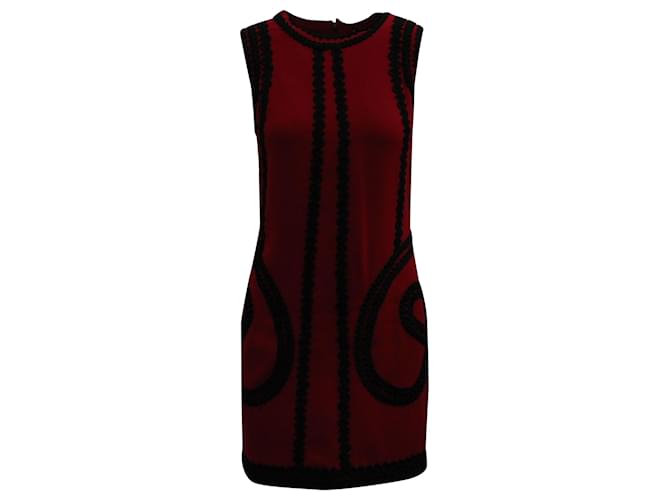 Vestido Acabado Dolce & Gabbana em Viscose Vermelha Vermelho Fibra de celulose  ref.570710