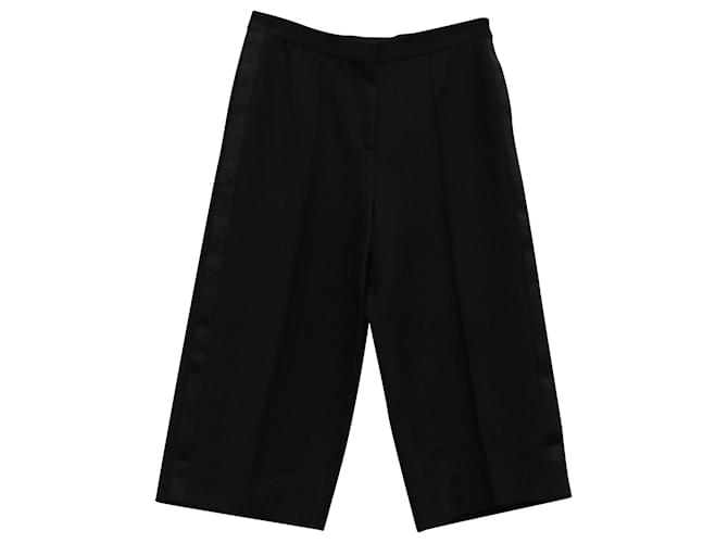 Valentino Garavani Pantalones cortos de pernera ancha en lana negra de Valentino Negro  ref.570724