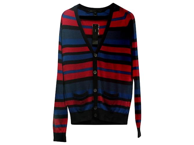 Marc by Marc Jacobs Marc Jacobs Striped Knit Cardigan in Multicolor Wool Python print  ref.570775