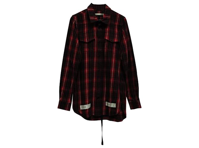 Off White Off-White Flannel Check Shirt in Red Cotton ref.570789