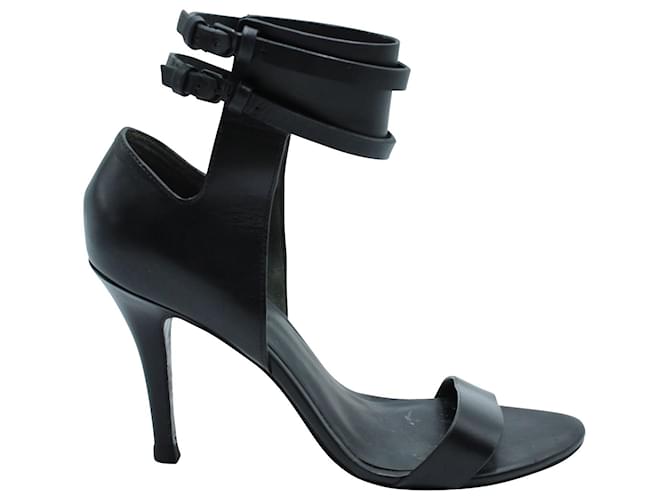Alexander Wang Ankle Strap Heeled Sandals in Black Leather  ref.570820