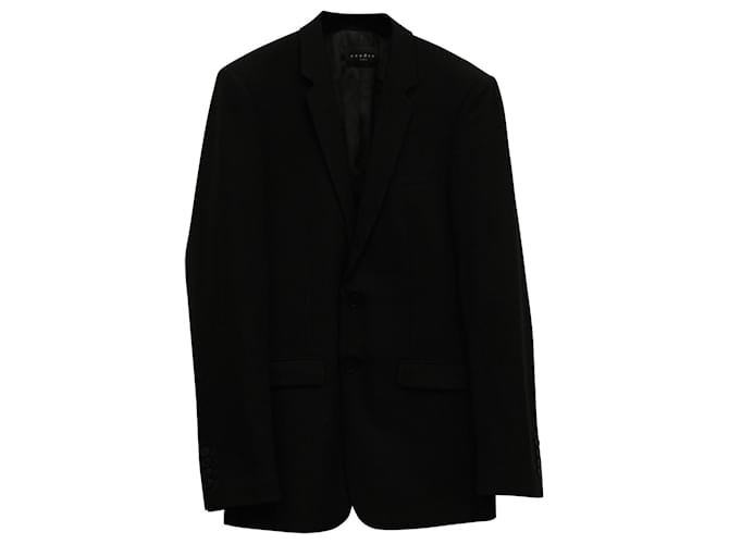 Chaqueta de traje Sandro de lana negra Negro  ref.570827