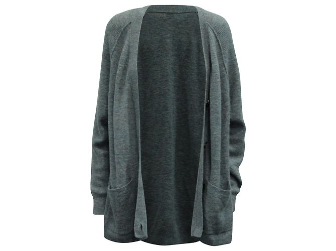 Autre Marque Cárdigan de canalé en alpaca gris Kianne de Acne Studios