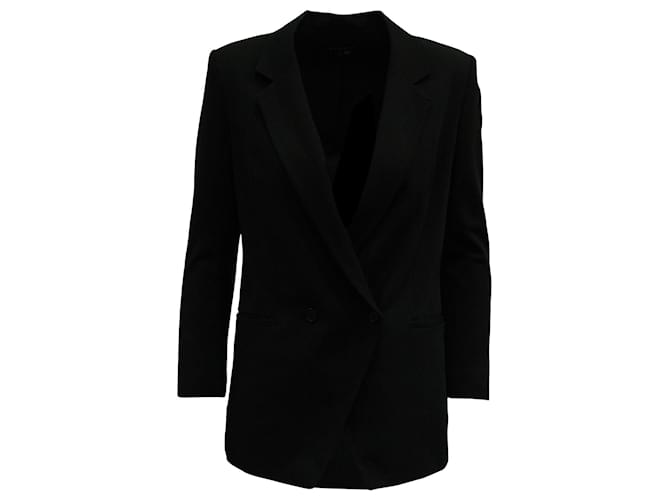Theory Double-breasted Jacket in Black Wool   ref.570834