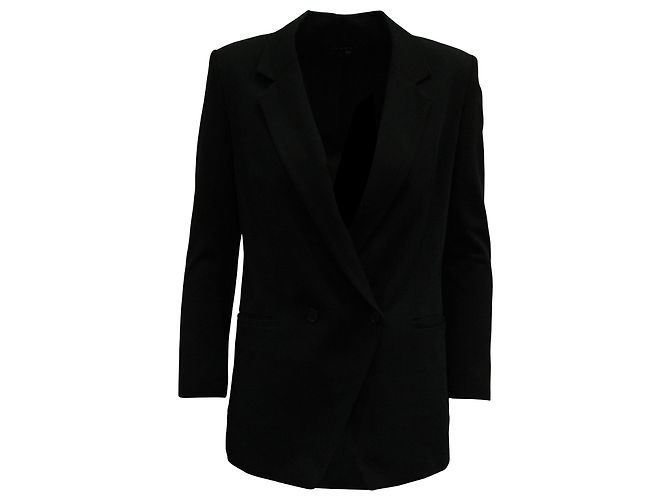 Theory Jacke mit gefütterter Brust aus schwarzer Wolle