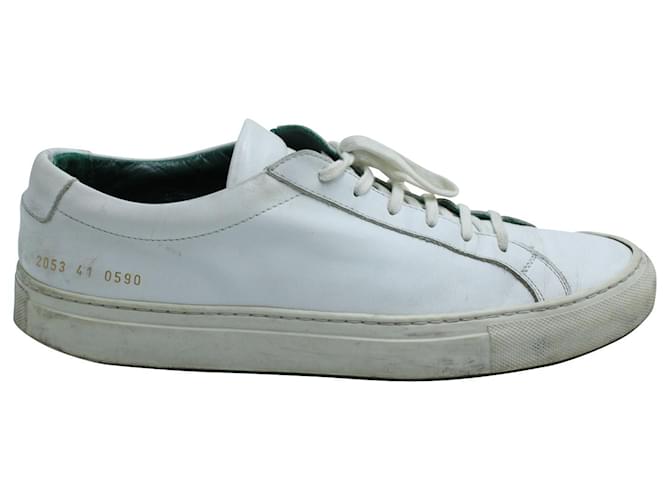 Autre Marque Common Projects Sneakers Achilles Low Top in Pelle Bianca Bianco  ref.570857