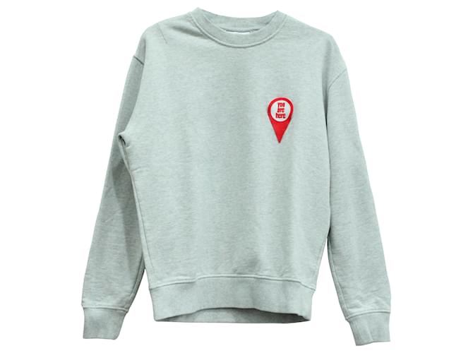 Ami "You Are Here" Sweatshirt in Grey Cotton  ref.570859