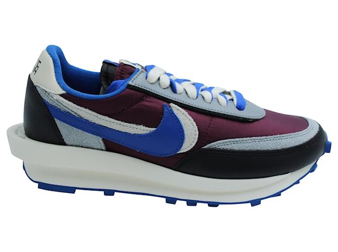 Autre Marque Nike x Sacai x Undercover LDWaffle Sneakers in Night Maroon and Team Royal Nylon Multiple colors Leather  ref.570864