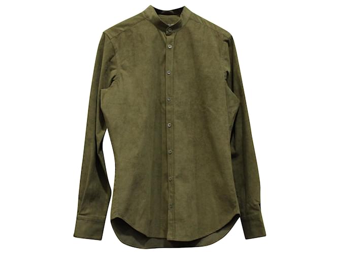 Etro Button-Down-Hemd aus braunem Polyester Beige  ref.570873