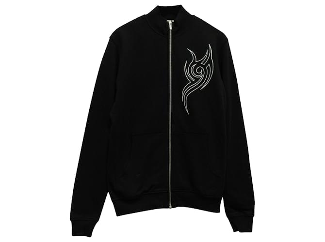 Jaqueta com zíper bordado Dior em algodão preto  ref.570881