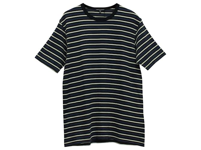 Comme Des Garcons Comme Des Garçons Homme Gestreiftes T-Shirt aus schwarz-weißer Baumwolle  ref.570882