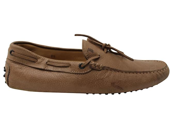 Tod's Gommino Driving Shoes in Brown Nubuck Suede  ref.570883