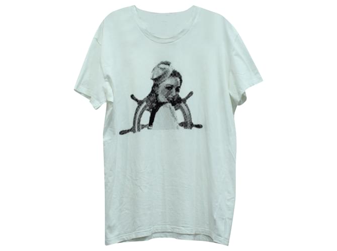 Camiseta Dior estampada em algodão branco  ref.570889