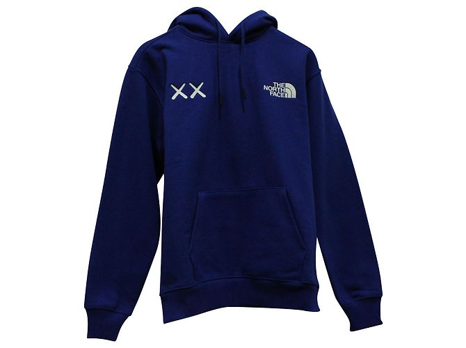 The North Face X KAWS Kapuzenpullover aus blauer Baumwolle