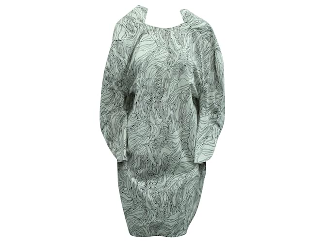 Marni Kleid mit abstraktem Print aus schwarz-weißer Baumwolle  ref.570916