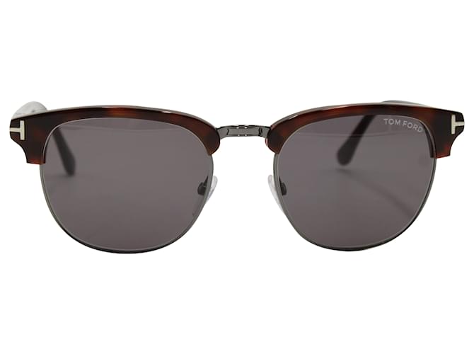 Tom Ford Henry FT0248 Óculos de sol em acetato marrom Fibra de celulose  ref.570922