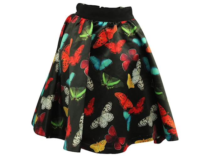 Alice + Olivia Butterfly Print Skirt in Multicolor Polyester Multiple colors  ref.570969
