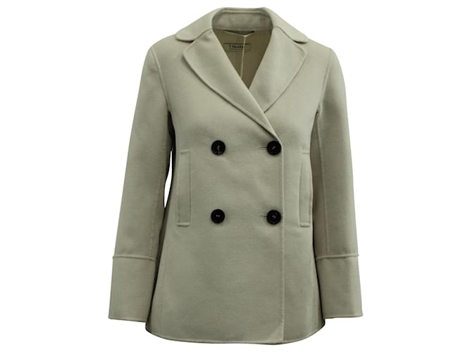 Autre Marque 'S Max Mara Dea Jacket in White Wool Brown Beige  ref.571071