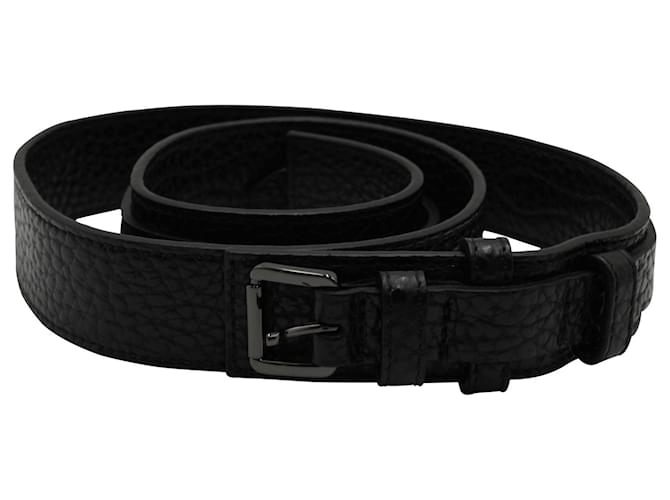 Burberry Textured Belt in Black Leather   ref.571077