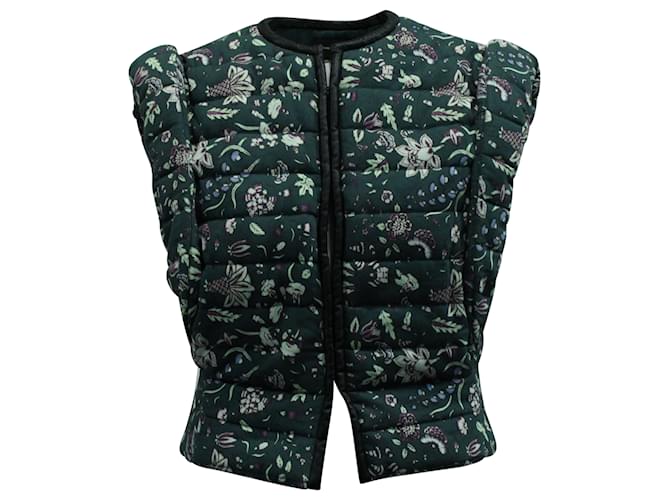 Isabel Marant Adiena Padded Gilet in Floral Print Cotton  ref.571081