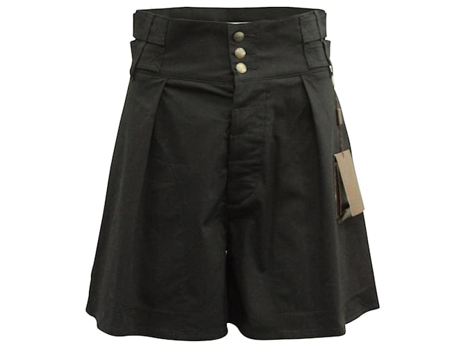 Shorts Etro Ponza de tiro alto en algodón negro  ref.571097