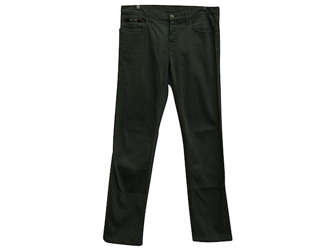 Gucci Straight-Leg Jeans in Green Cotton  ref.571106