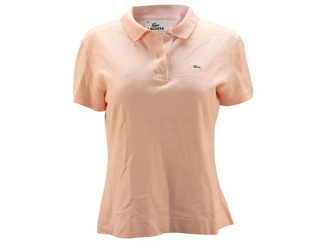 Polo a maniche corte Lacoste in cotone rosa