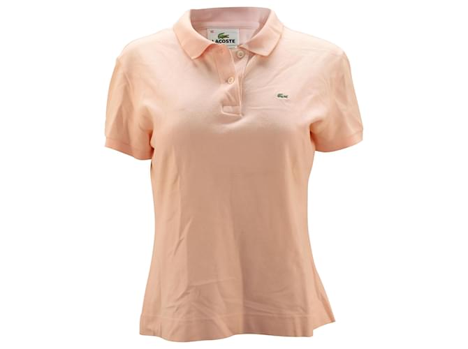Lacoste Kurzarm-Poloshirt aus rosa Baumwolle Pink  ref.571114