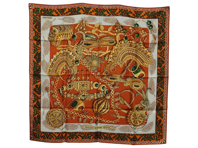 Hermès Sciarpa Hermes Carre Twill in Seta Multicolor Multicolore