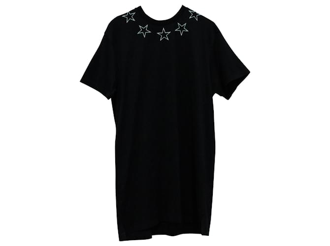 T-Shirt Givenchy Stars All Over Neck Cotone Cotone Nero  ref.571153